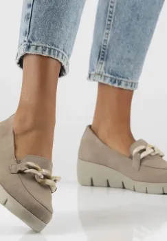 Pantofi piele naturala 4128 bej imagine