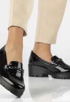 Pantofi piele naturala 4139 negru imagine