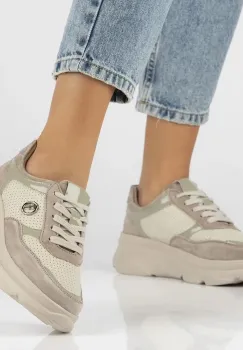 Pantofi piele naturala 6108 bej imagine