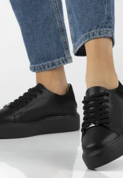 Pantofi piele naturala 6119 negru imagine