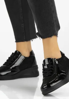 Pantofi piele naturala 6352 negru imagine