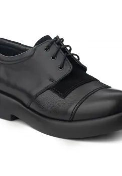 Pantofi piele naturala 640 negru imagine