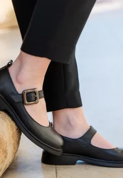 Pantofi piele naturala 645 negru imagine