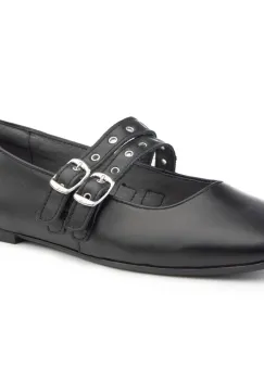 Pantofi piele naturala 646 negru imagine