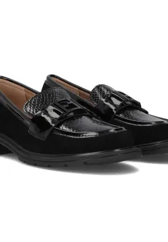 Pantofi piele naturala 6466 negru imagine