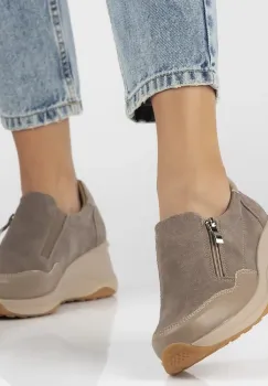 Pantofi piele naturala 6473 bej/nude imagine