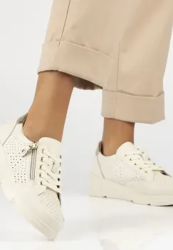 Pantofi piele naturala 6702 bej imagine