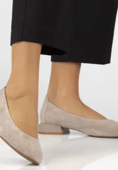 Pantofi piele naturala 6789 bej imagine