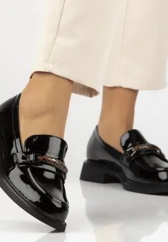 Pantofi piele naturala 6929 negru imagine