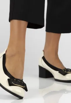 Pantofi piele naturala 6960 bej imagine