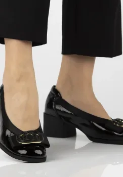 Pantofi piele naturala 6960 negru imagine