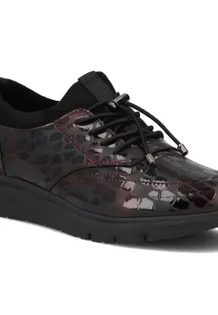 Pantofi piele naturala 7117 bordo imagine