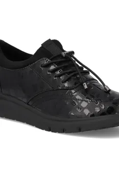 Pantofi piele naturala 7117 negru imagine