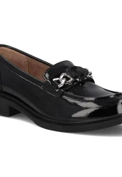 Pantofi piele naturala 7171 negru-lac imagine