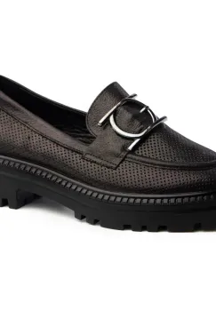 Pantofi piele naturala 7300 negru imagine
