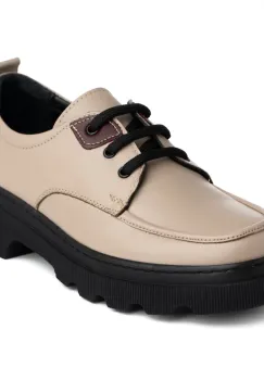 Pantofi piele naturala 7465 bej imagine