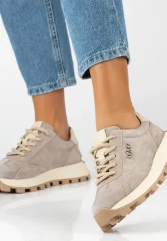 Pantofi piele naturala 7498 bej imagine