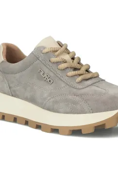 Pantofi piele naturala 7498 gri imagine