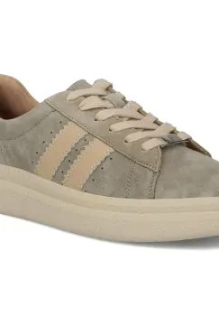 Pantofi piele naturala 7499 khaki imagine