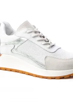 Pantofi piele naturala 7605 alb imagine