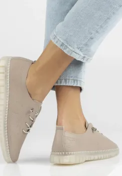 Pantofi piele naturala 7810 bej imagine