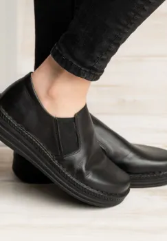 Pantofi piele naturala 9200 negru imagine