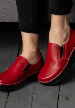 Pantofi piele naturala 9300 rosu imagine