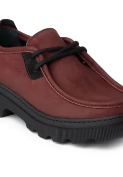 Pantofi piele naturala 9524 bordo imagine