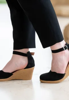 Pantofi piele velur 020 negru imagine