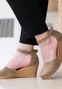 Pantofi piele velur 020 nisipiu imagine