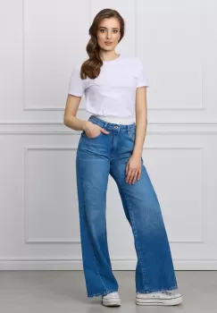Blugi Marina albastri cu talie dubla cu elastic imagine
