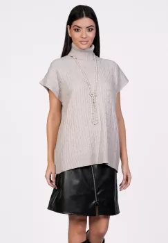 Bluza Iarina ivory fara maneci cu model in relief imagine