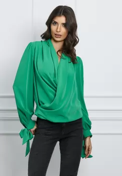 Bluza MBG verde cu bust petrecut imagine