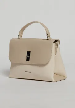 Geanta cu design modern in doua nuante de ivoar imagine