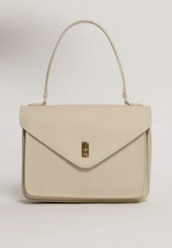 Geanta eleganta ivory cu design structurat imagine