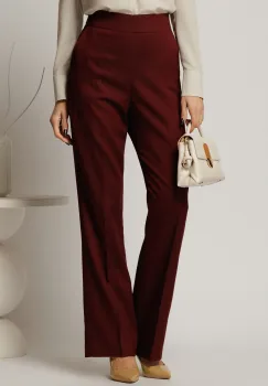 Pantaloni dama grena office croi drept imagine