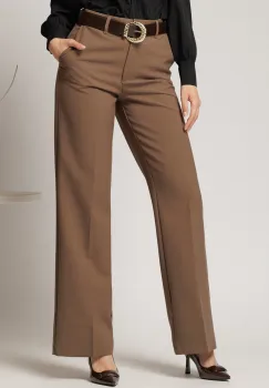 Pantaloni dama maro office cu buzunare imagine