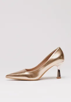 Pantofi eleganti aurii metalizati imagine