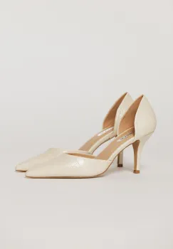 Pantofi ivoar eleganti din piele ecologica cu model snake imagine