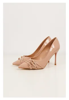 Pantofi Mia nude stiletto cu aplicatii pe varf imagine