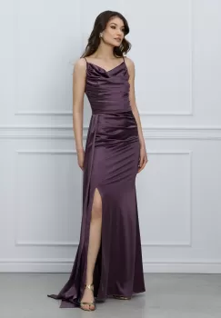 Rochie Arina mov cu fronseuri imagine