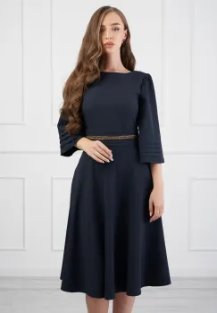 Rochie DY Fashion bleumarin cu lant in talie imagine