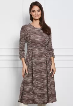 Rochie Dy Fashion din jerse cu nasturi decorativi in talie imagine