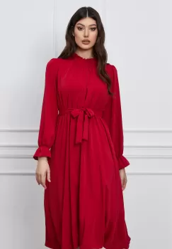 Rochie Dy Fashion rosie cu cordon in talie imagine