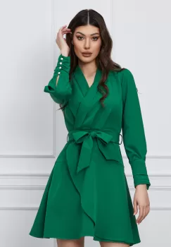Rochie Ella Collection Kim verde petrecuta imagine