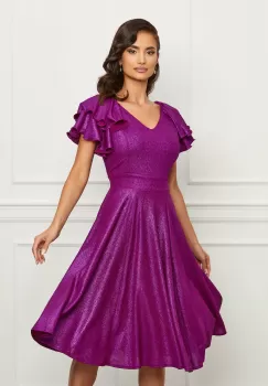 Rochie Ella Collection Renata mov din lurex imagine