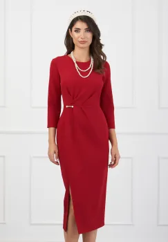 Rochie Kathya bordo conica office imagine