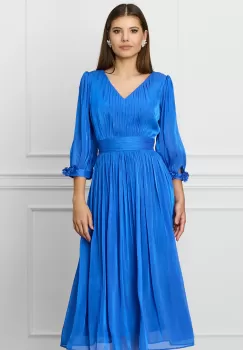 Rochie Leonard Collection albastra cu fir lurex imagine