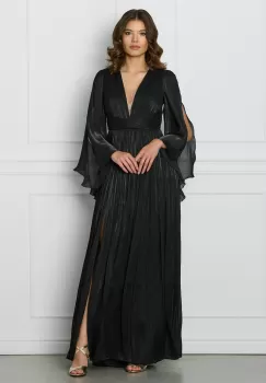 Rochie Leonard Collection lunga negru sidefat imagine