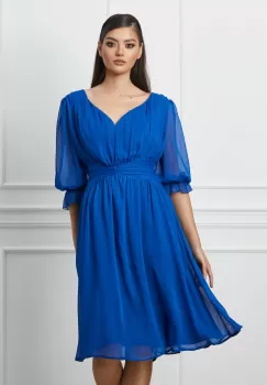 Rochie Mara albastra vaporoasa din voal imagine